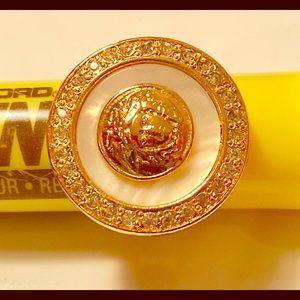 Gianni Versace costume jewelry medusa gold plated